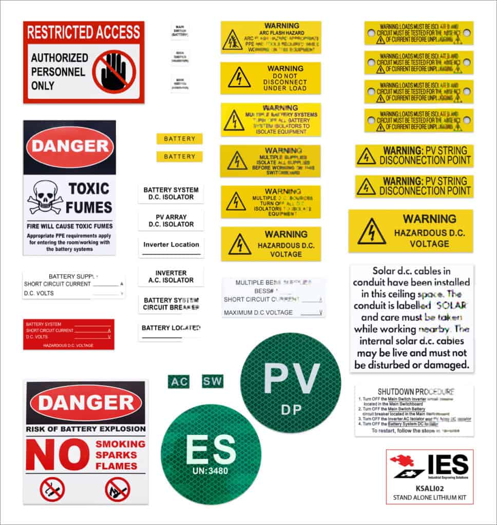 Stand Alone Label Kit for Lithium Batteries (KSALI02) | Industrial ...